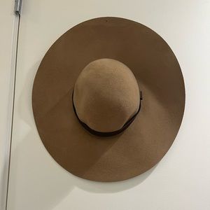 Felted Wool Hat with leather detailing